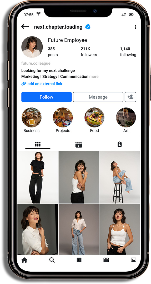 Bewerbungsfoto Beispiel im Social Media Profil – optimiertes Profilbild für LinkedIn, Instagram und professionelle Onlineprofile